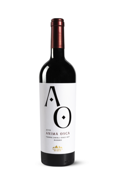 Anima Osca Rotwein 2019 – italienischer Terre degli Osci IGT Rosso in eleganter Flasche mit weißem Etikett