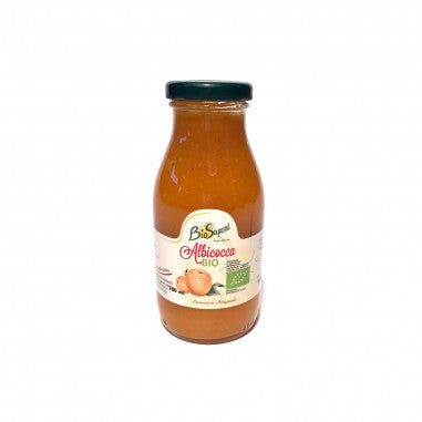 Bio-Aprikosensaft von BioSapori in Glasflasche – 100 % natürlicher Fruchtsaft aus sonnengereiften Aprikosen aus Italien