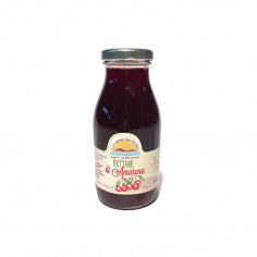 Bio-Traubensaft mit Johannisbeere von BioSapori – fruchtiger Direktsaft in Glasflasche aus biologischem Anbau in Italien