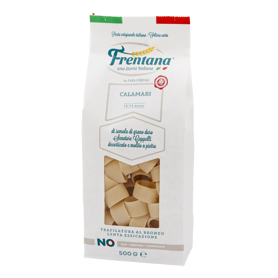 Frentana Calamari Pasta aus Hartweizengrieß Senatore Cappelli – italienische Bronzepasta in 500 g Packung