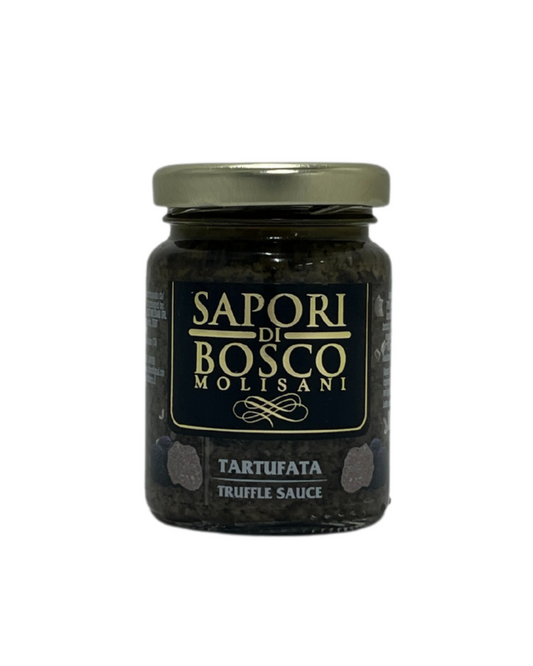 Sapori di Bosco Tartufata – italienische Trüffelsauce im Glas mit intensiven Aromen schwarzer Trüffel, ideal für Pasta oder Crostini