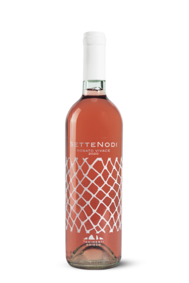 Settenodi Rosato Vivace 2020 – fruchtiger italienischer Roséwein mit modernem Netzdesign auf der Flasche
