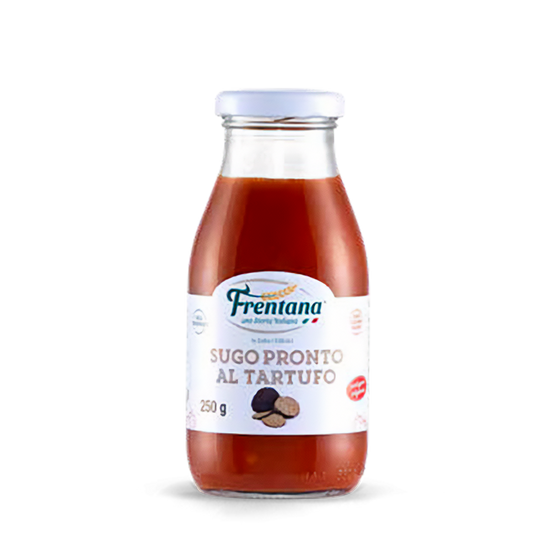 Frentana Sugo Pronto al Tartufo – italienische Tomatensauce mit schwarzem Trüffel in der 250 g Flasche