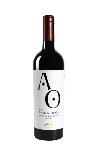 Anima Osca Rotwein 2019 – italienischer Terre degli Osci IGT Rosso in eleganter Flasche mit weißem Etikett