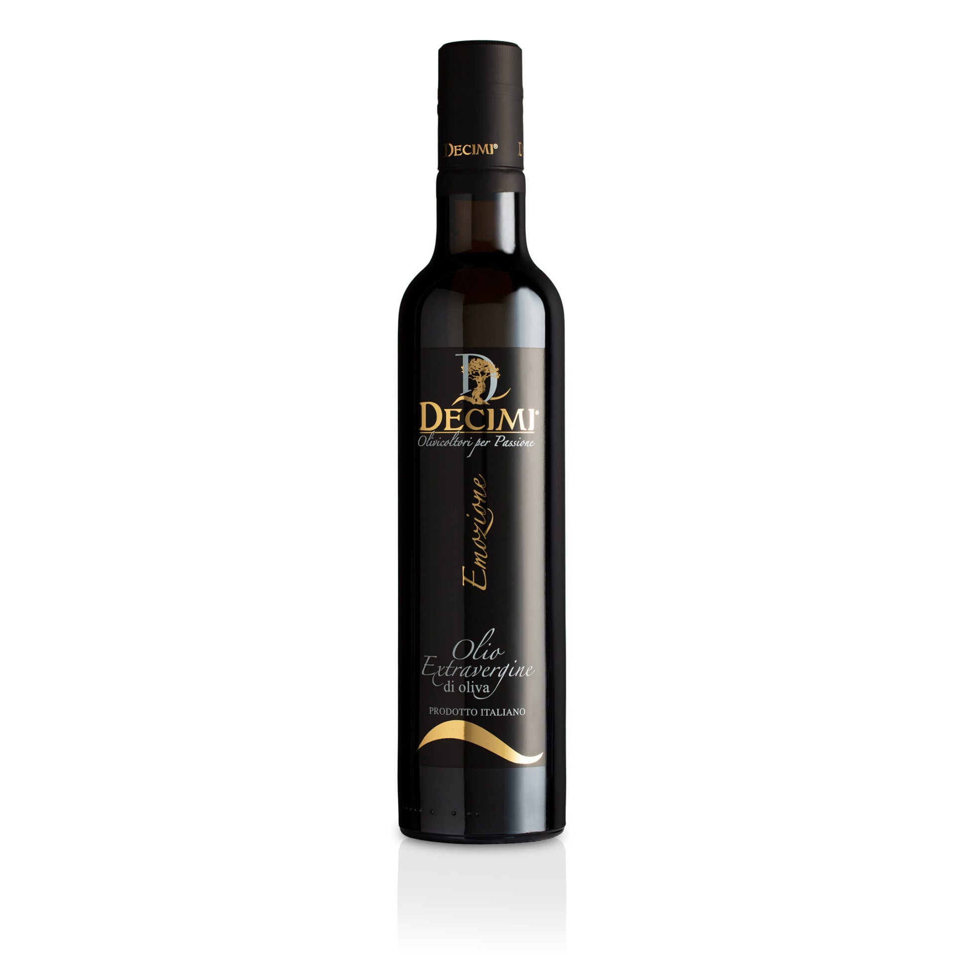 Decimi Olio Extra Vergine di Oliva Emozione – hochwertiges italienisches natives Olivenöl extra, kaltgepresst in edler 500 ml Flasche