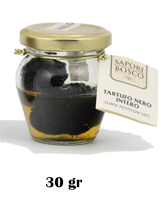Sapori del Bosco Tartufo Nero Intero – ganzer schwarzer Trüffel in Öl eingelegt im hochwertigen Glas, italienische Delikatesse