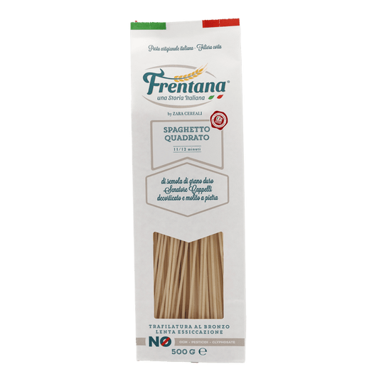 Frentana Spaghetto Quadrato aus Senatore Cappelli Hartweizengrieß – italienische Bronzepasta in 500 g Packung